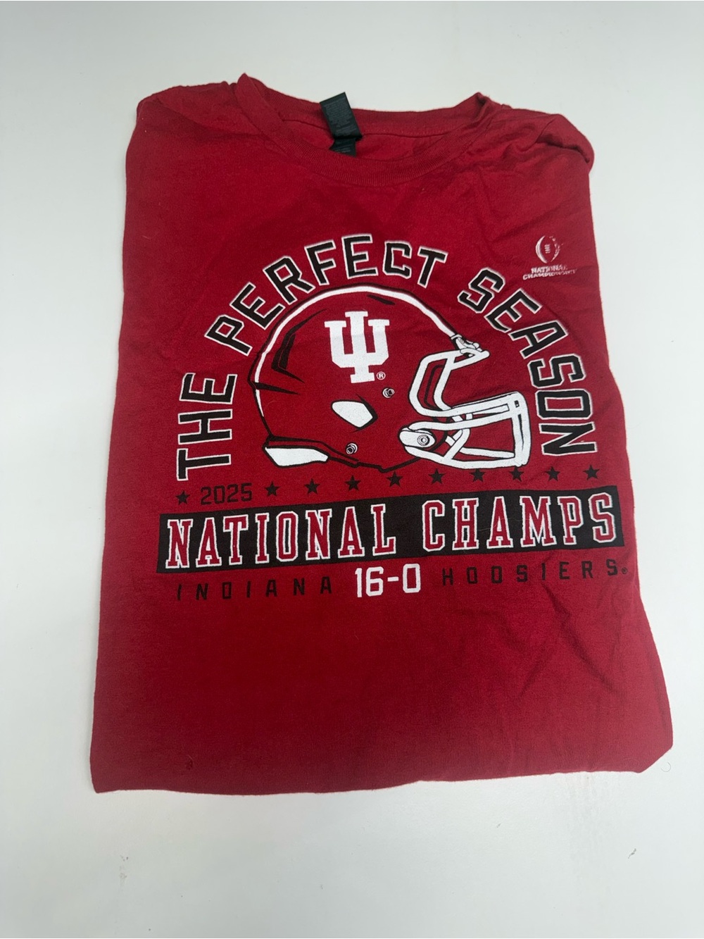 Indiana Hoosiers 'The Perfect Season' Red Graphic Tee IU National Champs XXL